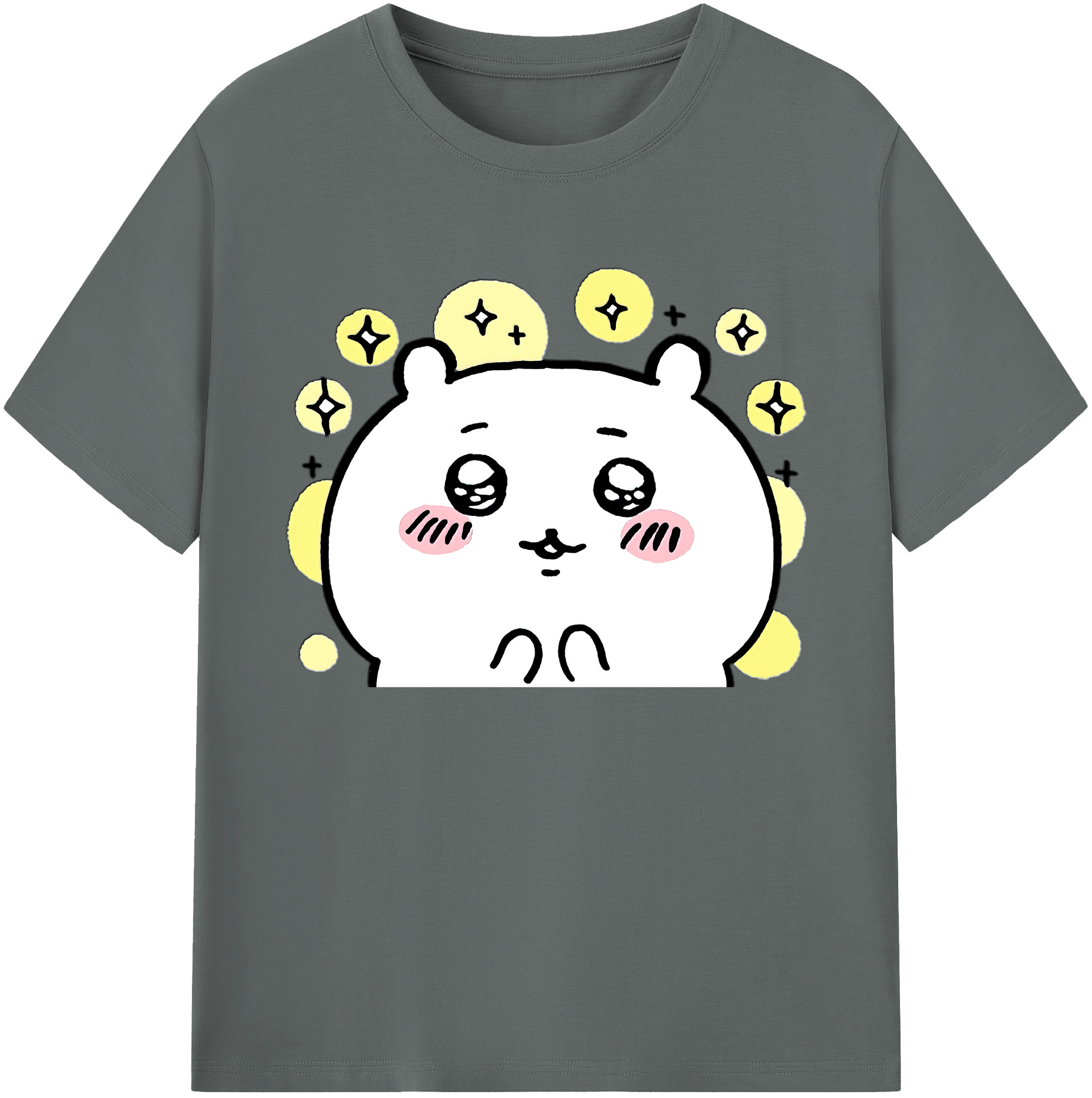 （画像用） ちいかわ ちいかわ Chii-kawa chiikawa 綿100％ メンズ半袖Tシャツ｜肌触りやわらか＆通気性